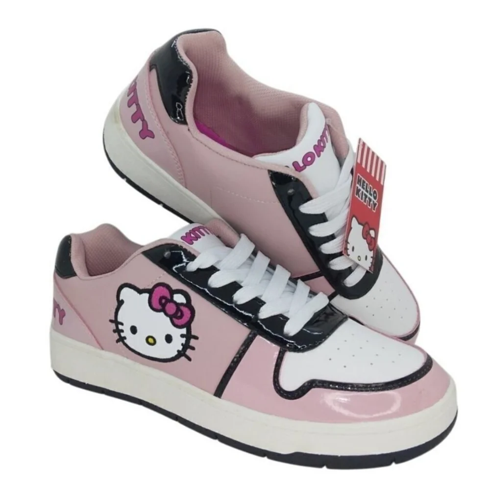 Hello Kitty Kids Sneakers - Pink and White WOMENS SIZE 8 NEW W/ TAGS